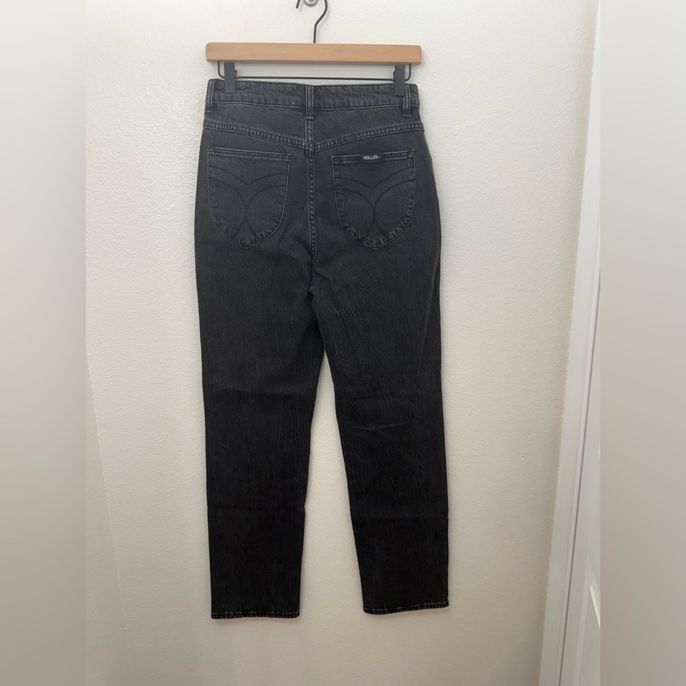 Rolla’s Black Original High Rise Straight Jeans Size 28 - Picture 5 of 11